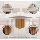 Conjunto Sala De Jantar Mesa Ana 130x130cm Tampo Vidro/mdf Co