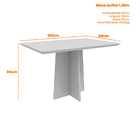 Conjunto Sala De Jantar Mesa Anitta 120x80cm E 04 Cadeiras An