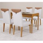 Conjunto Sala De Jantar Mesa Aparador Extensível 53x106 Tampo