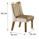 Conjunto Sala De Jantar Mesa Apollo Tampo Mdf/vidro E 6 Cadei