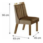 Conjunto Sala De Jantar Mesa Apollo Tampo Mdf/vidro E 6 Cadei