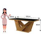 Conjunto Sala De Jantar Mesa Apollo Tampo Mdf/vidro E 6 Cadei