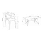 Conjunto Sala De Jantar Mesa Araçá 140x75cm Tampo Vidro Com 4