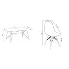 Conjunto Sala De Jantar Mesa Araçá 140x75cm Tampo Vidro Com 6