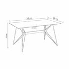 Conjunto Sala De Jantar Mesa Araçá 140x75cm Tampo Vidro Com 6