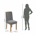 Conjunto Sala De Jantar Mesa Áries E 06 Cadeiras Astrid Amênd