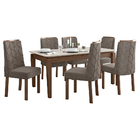 Conjunto Sala De Jantar Mesa Áries E 06 Cadeiras Astrid Imbui