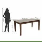 Conjunto Sala De Jantar Mesa Aries Tampo Mdf/vidro Com 6 Cade