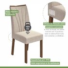 Conjunto Sala De Jantar Mesa Aries Tampo Mdf/vidro Com 6 Cade