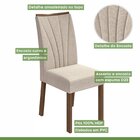 Conjunto Sala De Jantar Mesa Aries Tampo Mdf/vidro Com 6 Cade