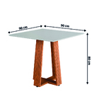 Conjunto Sala De Jantar Mesa Athenas Quadrada 0,90m 4 Cadeira