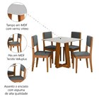 Conjunto Sala De Jantar Mesa Athenas Quadrada 0,90m 4 Cadeira