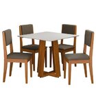 Conjunto Sala De Jantar Mesa Athenas Quadrada 0,90m 4 Cadeira