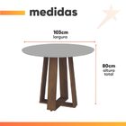 Conjunto Sala De Jantar Mesa Athenas Redonda 4 Cadeiras Santi