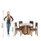 Conjunto Sala De Jantar Mesa Athenas Redonda 4 Cadeiras Trent