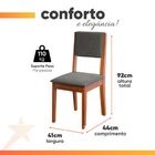 Conjunto Sala De Jantar Mesa Athenas Redonda 4 Cadeiras Trent