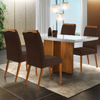 Conjunto Sala De Jantar Mesa Berlim 120cm 4 Cadeiras Madeira