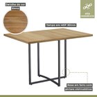 Conjunto Sala De Jantar Mesa Berlim 120x90cm Tampo Madeira Bp