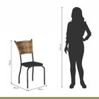 Conjunto Sala De Jantar Mesa Berlim 120x90cm Tampo Madeira Bp