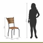 Conjunto Sala De Jantar Mesa Berlim 120x90cm Tampo Madeira/vi