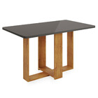 Conjunto Sala De Jantar Mesa Berlim Com Tampo De Vidro E 6 Ca