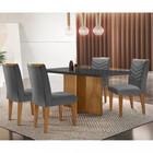 Conjunto Sala De Jantar Mesa Berlim E 4 Cadeiras Londrina Ruf