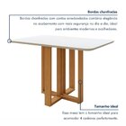 Conjunto Sala De Jantar Mesa Bold 120cm Tampo Mdf E 4 Cadeira