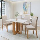 Conjunto Sala De Jantar Mesa Bold 120cm Tampo Mdf E 4 Cadeira