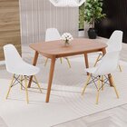 Conjunto Sala De Jantar Mesa Ceci Com 4 Cadeiras Eames Espres