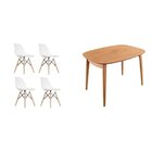 Conjunto Sala De Jantar Mesa Ceci Com 4 Cadeiras Eames Espres