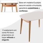 Conjunto Sala De Jantar Mesa Ceci Com Vidro Com 4 Cadeiras Ea