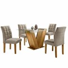 Conjunto Sala De Jantar Mesa Classic E 4 Cadeiras Vitória Cel