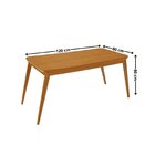Conjunto Sala De Jantar Mesa Com 4 Cadeiras 120cm Cleo Merlim