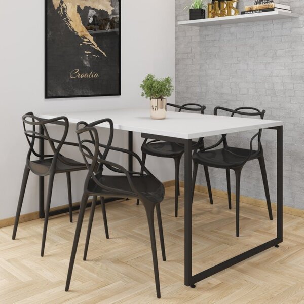 Conjunto Sala De Jantar Mesa Com 4 Cadeiras Allegra Pp Espres