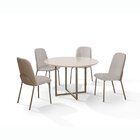 Conjunto Sala De Jantar Mesa Com 4 Cadeiras California Fendi/