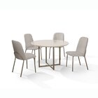 Conjunto Sala De Jantar Mesa Com 4 Cadeiras California Fendi/