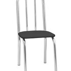 Conjunto Sala De Jantar Mesa Com 4 Cadeiras Cromado/branco/pr