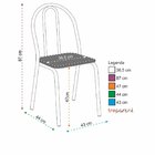 Conjunto Sala De Jantar Mesa Com 4 Cadeiras Cromado/nogueira/
