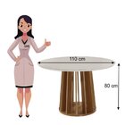 Conjunto Sala De Jantar Mesa Com 4 Cadeiras Dália Castanho Pr