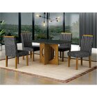 Conjunto Sala De Jantar Mesa Com 4 Cadeiras Lorena Freijo/chu