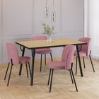 Conjunto Sala De Jantar Mesa Com 4 Cadeiras Love Yescasa Avel