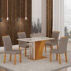 Conjunto Sala De Jantar Mesa Com 4 Cadeiras Miami Yescasa Beg