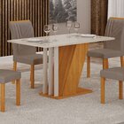 Conjunto Sala De Jantar Mesa Com 4 Cadeiras Miami Yescasa Beg