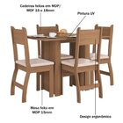 Conjunto Sala De Jantar Mesa Com 4 Cadeiras Milano Poliman