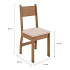 Conjunto Sala De Jantar Mesa Com 4 Cadeiras Milano Poliman