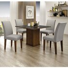 Conjunto Sala De Jantar Mesa Com 4 Cadeiras Napoli Leifer Bra