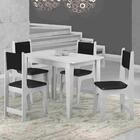 Conjunto Sala De Jantar Mesa Com 4 Cadeiras Nicoli Sonetto Mó