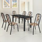 Conjunto Sala De Jantar Mesa Com 6 Cadeiras Fortaleza Losango