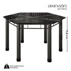 Conjunto Sala De Jantar Mesa Com 6 Cadeiras Natal Branco/pret