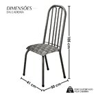 Conjunto Sala De Jantar Mesa Com 6 Cadeiras Natal Branco/pret